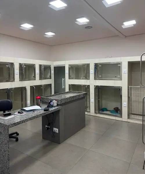 Área de internamento com baias